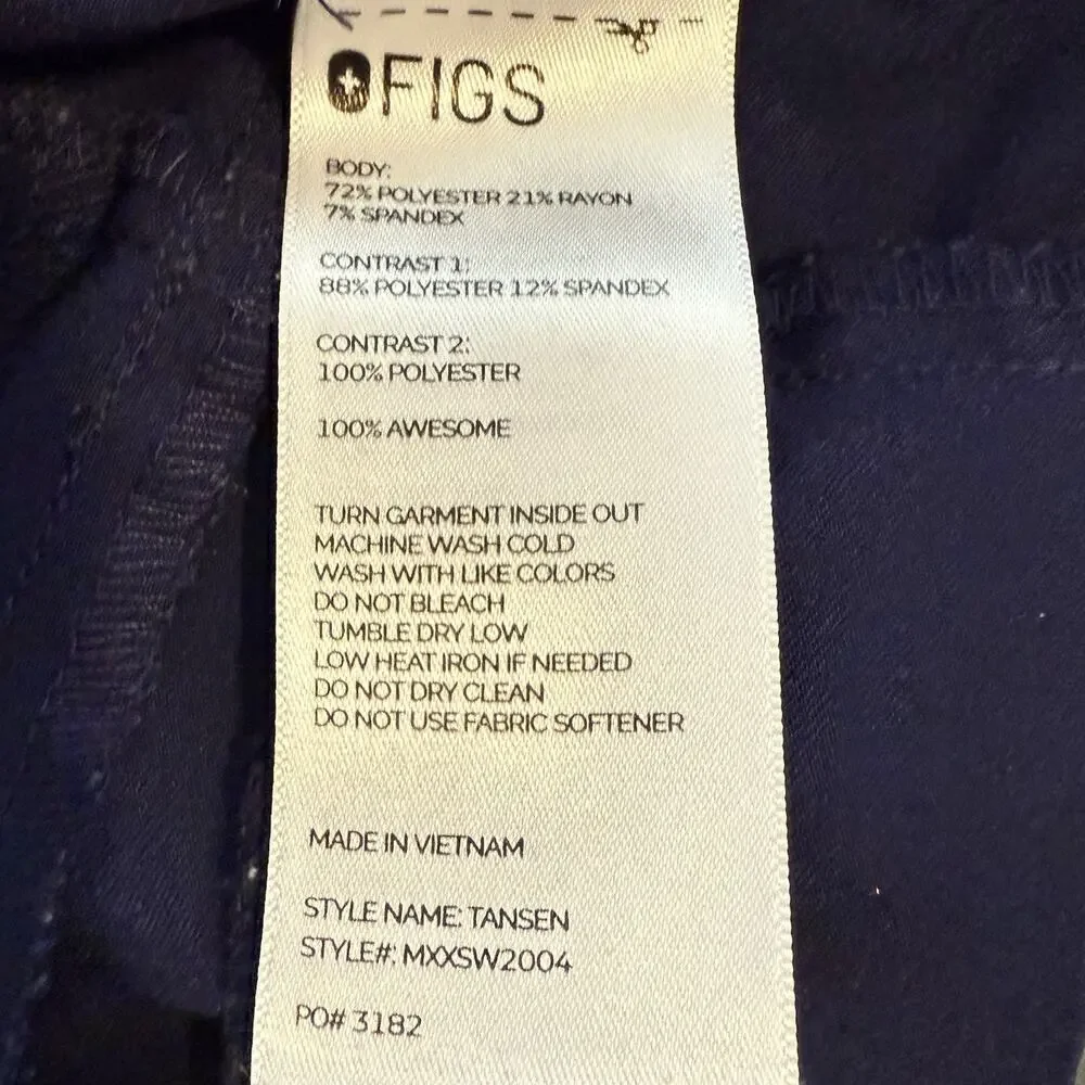 FIGS Tansen Jogger Scrub Pants Men's Navy FIONx Stretch Technical 5 Pocket Med